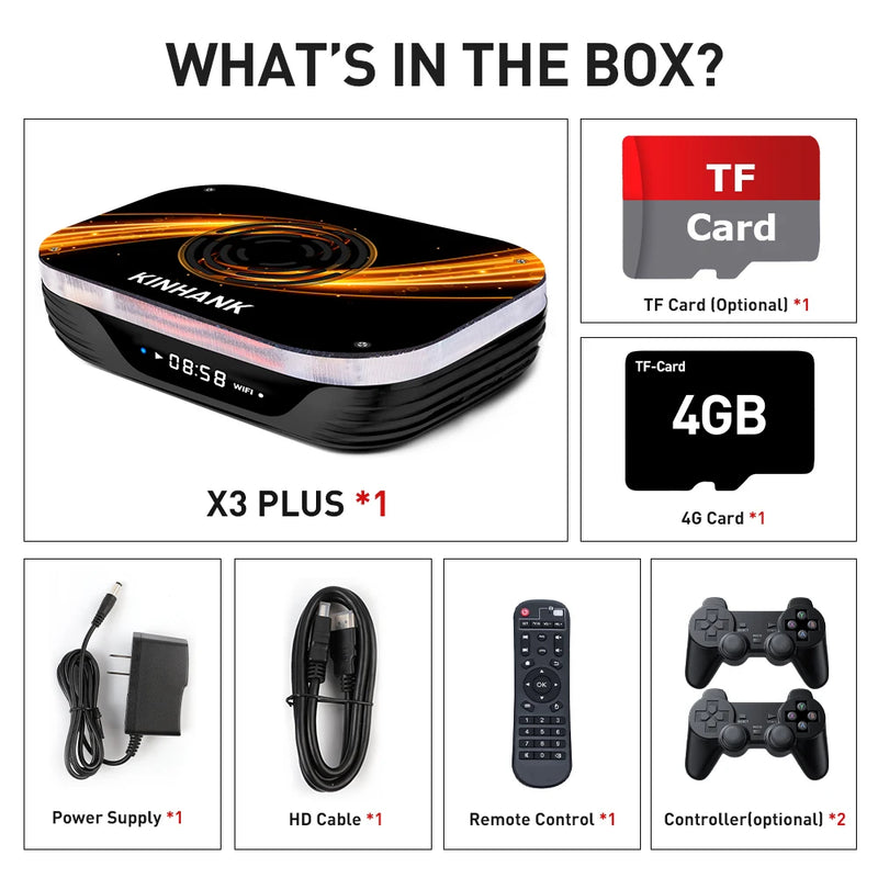 Super Console X4 Plus Retro Game Console For PSP/PS1/N64/Sega Saturn/DC 114000+ Games4K/8K HD TV Box Video Game Player Dual Wifi