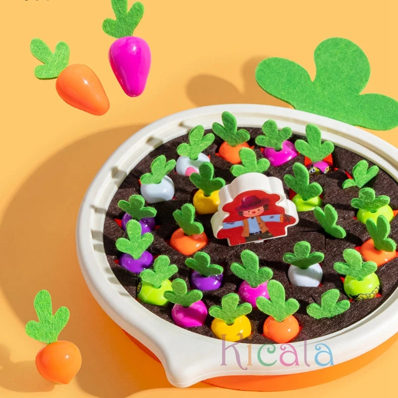 Baby Montessori Toys For Toddler Toys Educational Colorful Shape Toy Pull Carrot Set Counting Discouvery Toys For Kids Learning