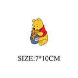 Winnie the Pooh Bear Cartoon Patches for Clothes Heat Transfer Thermal Stickers DIY Kids T shirt Iron on for Women Appliqued