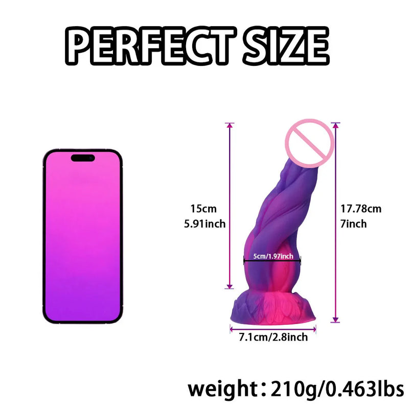 Factory Price 7 Inch New Liquid Silicone Dragon Shape Dildo Dildo Dildo Dildo Female Masturbator Adult Toys for Newbies