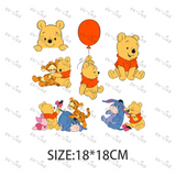 Children's Cartoon Winnie The Pooh Cute Winnie And His Friend Image Ironing Patches Transfer On The Clothes Garment Accessory