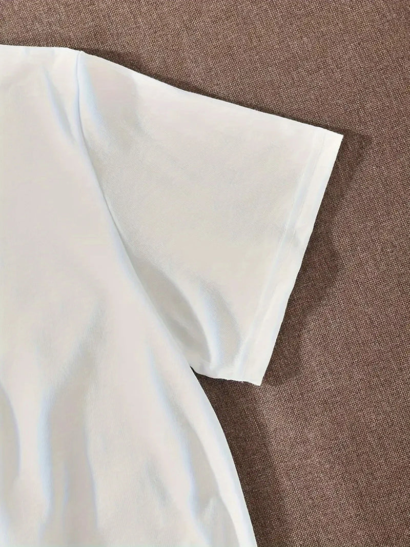 MINISO Winnie the Pooh and Tigger cartoon print short-sleeved T-shirt casual and versatile style suitable for women's daily wear