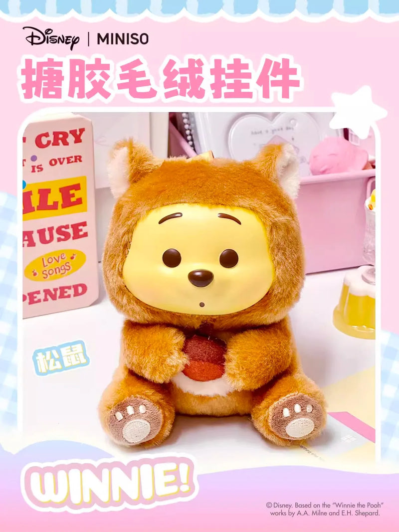 Original Winnie The Pooh Naughty Party Vinyl Face Doll Blind Box Cute Puffy Figurine Collectible Toy Kawaii Girl Birthday Gift