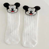 Newborn Baby Boys Girls Rompers+Sock+Hat 3pcs Set Cartoon Mickey Pooh Donald Duck Print Cotton Clothes Jumpsuit Infant Bodysuits