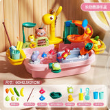 Children's kitchen toys electric fun water play water wash basin fishing dishwashing home role-playing baby early education toy