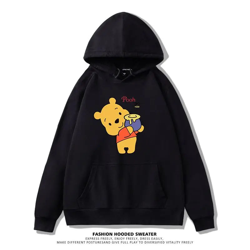 Winnie The Pooh Joint Hooded Sweater New Spring and Autumn Thin Ins Top Jacket Trendy Men's and Women's Casual Loose Couple Top