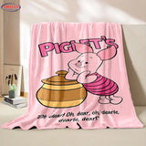 3D Winnie the Pooh Piglet  Cartoon Flannel Blanket for Bed Bedroom Sofa Picnic,Throw Blanket for Cover Outdoor Leisure Nap Gifts