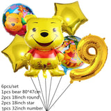 Disney Cartoon Winnie The Pooh Tablecloth Supplies Winnie The Pooh Party Disposable Table Cover Kids Birthday Party Decoration