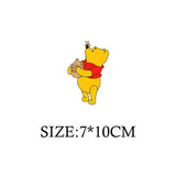 Winnie the Pooh Bear Cartoon Patches for Clothes Heat Transfer Thermal Stickers DIY Kids T shirt Iron on for Women Appliqued