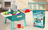 Children's Play At Home Toys Early Education Kitchen Simulation Electric Dishwashing Table Water Outlet Vegetable Washing Toys