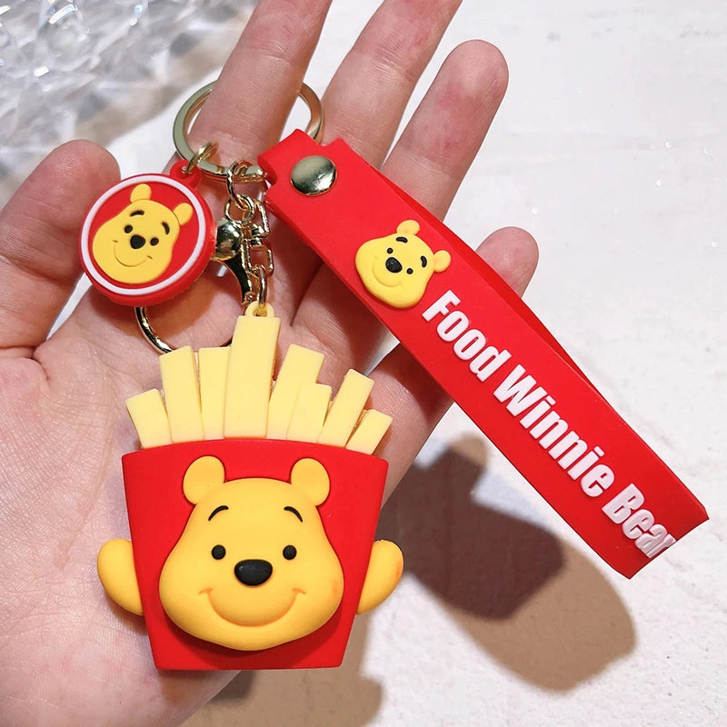 Disney Winnie the Pooh Keychain Anime Cartoon Winnie the Pooh Action Figure Doll Bag Backpack Key Charm Pendant Birthday Gift