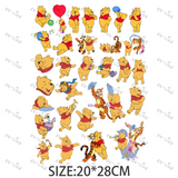 Children's Cartoon Winnie The Pooh Cute Winnie And His Friend Image Ironing Patches Transfer On The Clothes Garment Accessory