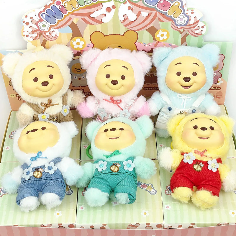 New Cartoon Winnie The Pooh Bear Vinyl Face Plush Toy Bag Charm Blind Box Soft Stuffed Doll Trendy Winnie The Pooh Gift