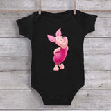 Cute Winnie the Pooh Bear Cartoon Toddler Jumpsuit Baby Girl Boy Black Cotton Clothes Kawaii Summer Newborn Baby Romper
