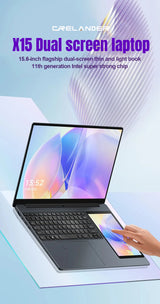 CRELANDER X15 Dual Screen Laptop 15.6" IPS+7" Touch Screen 16G DDR4 2TB SSD Intel N100 Processor Windows11 Notebook Computer