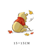 Miniso Co branded IP Winnie The Pooh Heat Transfer Clothes Stickers For Children Iron On Transfer Patches For Clothes Decor
