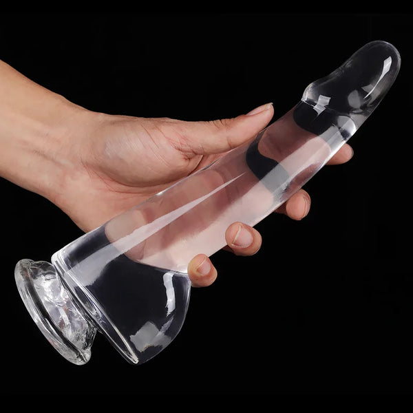 Crystal Simulation Dildo 4size Realistic Dildo For Woman Big Penis Dildo Can Strapon Suction Cup Dildo Transparent Dick Buttplug