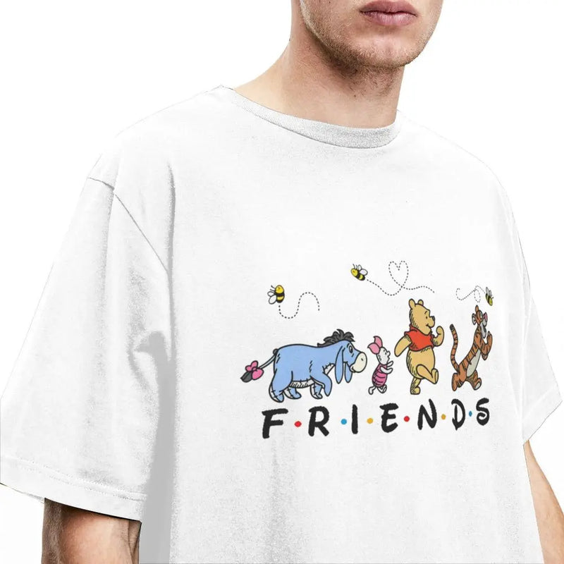 Classic Winnie The Pooh And Friends T Shirt Hip Hop T Shirts Streetwear Tshirt Summer 100 Cotton Breathable 4XL 5XL 6XL Clothes