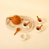 Wooden Afternoon Tea Set Toys,Early Educational Toys for Toddlers,Kitchen Accessories Afternoon Tea Party Food Play Girls Toys