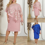 4XL 5XL Plus Size Women Elegant Dresses Floral Slim Dress Large Size Solid Bride Weddings Evening Party Gowns Female Clothing