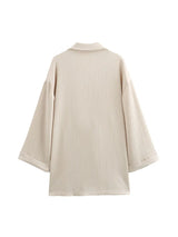 2024 Autumn Women Casual Blazer Coat Pants Set Long Sleeve Double Breasted Blazer + Wide Leg Trousers Lady Office Outfit