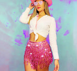 Pink Cowgirl Costume SET for Women Girl:cowboy Hat with Feathers,Space Skirt,HEART-SHAPED GLASSES, halloween accessories