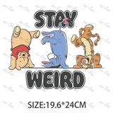 Children's Cartoon Winnie The Pooh Cute Winnie And His Friend Image Ironing Patches Transfer On The Clothes Garment Accessory