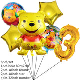 Disney Cartoon Winnie The Pooh Tablecloth Supplies Winnie The Pooh Party Disposable Table Cover Kids Birthday Party Decoration