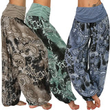 Plus Size 1XL-8XL Woman‘s Fashion  Multi-color Digital Printed Harem Pants Trousers Ladies Long Leg Wide Leg Pants Pants