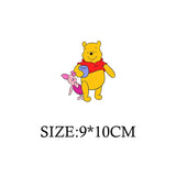 Winnie the Pooh Bear Cartoon Patches for Clothes Heat Transfer Thermal Stickers DIY Kids T shirt Iron on for Women Appliqued