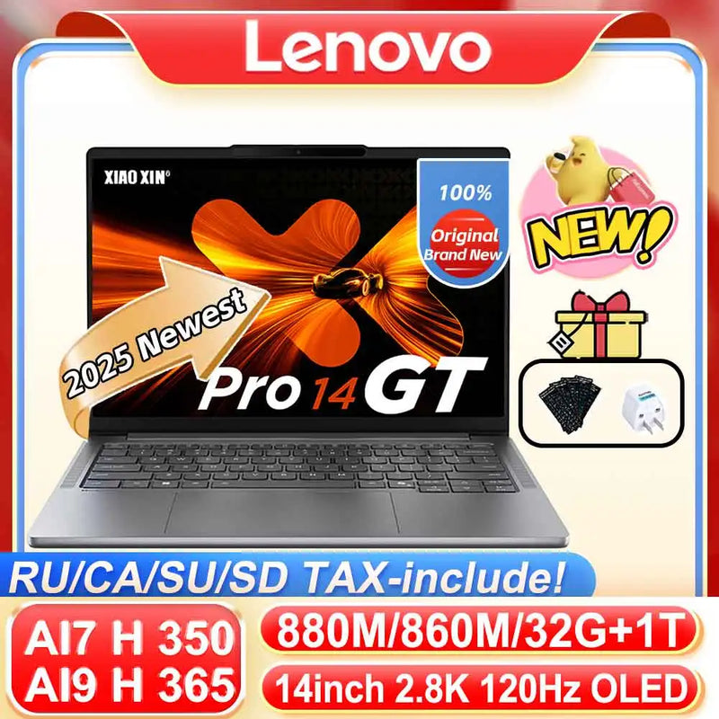 【2025 New】Lenovo Xiaoxin Pro 14 GT AI7-350/860M AI9-365/880M 32G+1TB 14inch 2.8K 120Hz OLED Screen