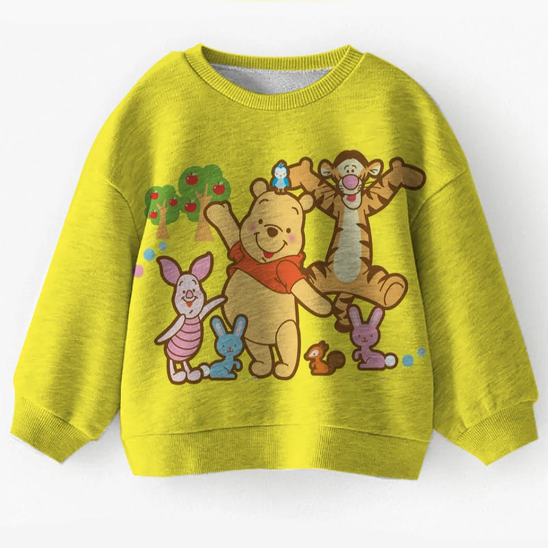 Autumn Winter Winnie the Pooh 3D Printed Kids Teen Round Neck Sweatshirt Set New Arrival Fashion Hot Sale Cute