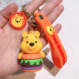 Disney Winnie the Pooh Keychain Anime Cartoon Winnie the Pooh Action Figure Doll Bag Backpack Key Charm Pendant Birthday Gift