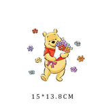 Miniso Co branded IP Winnie The Pooh Heat Transfer Clothes Stickers For Children Iron On Transfer Patches For Clothes Decor