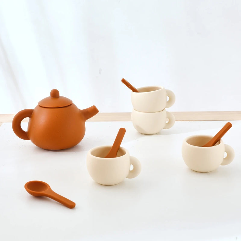 Wooden Afternoon Tea Set Toys,Early Educational Toys for Toddlers,Kitchen Accessories Afternoon Tea Party Food Play Girls Toys