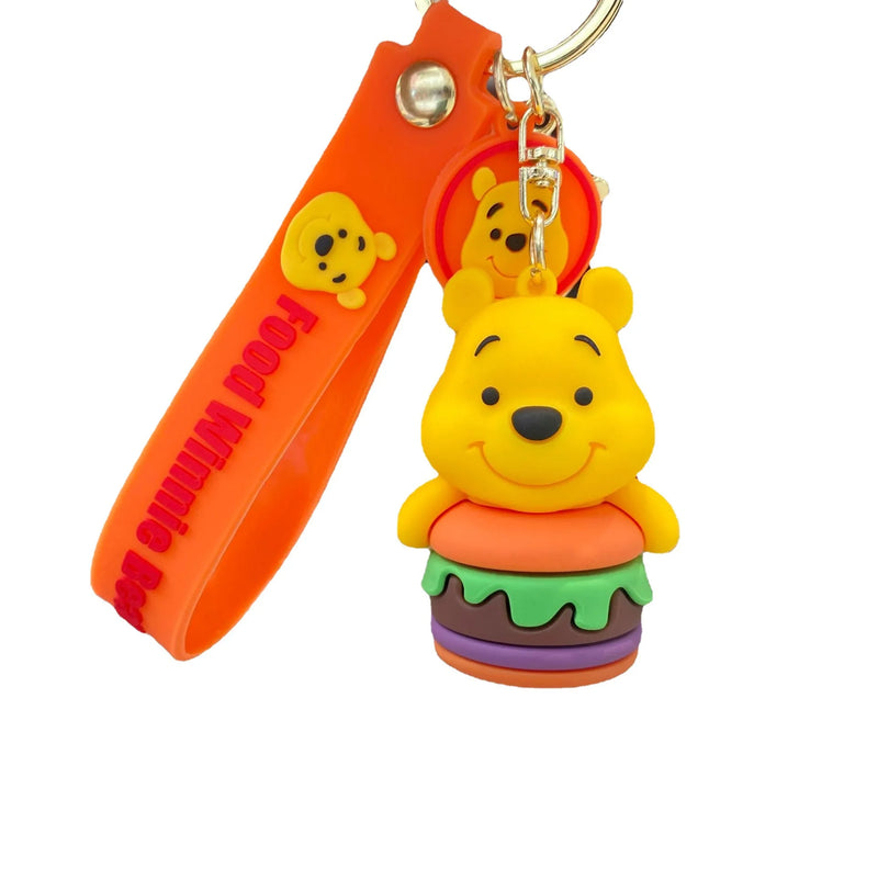 Disney Winnie the Pooh Keychain Anime Cartoon Winnie the Pooh Action Figure Doll Bag Backpack Key Charm Pendant Birthday Gift