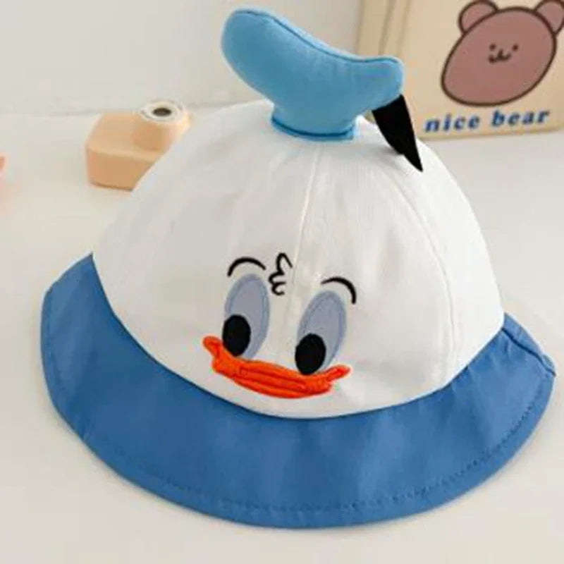 Newborn Baby Boys Girls Rompers+Sock+Hat 3pcs Set Cartoon Mickey Pooh Donald Duck Print Cotton Clothes Jumpsuit Infant Bodysuits