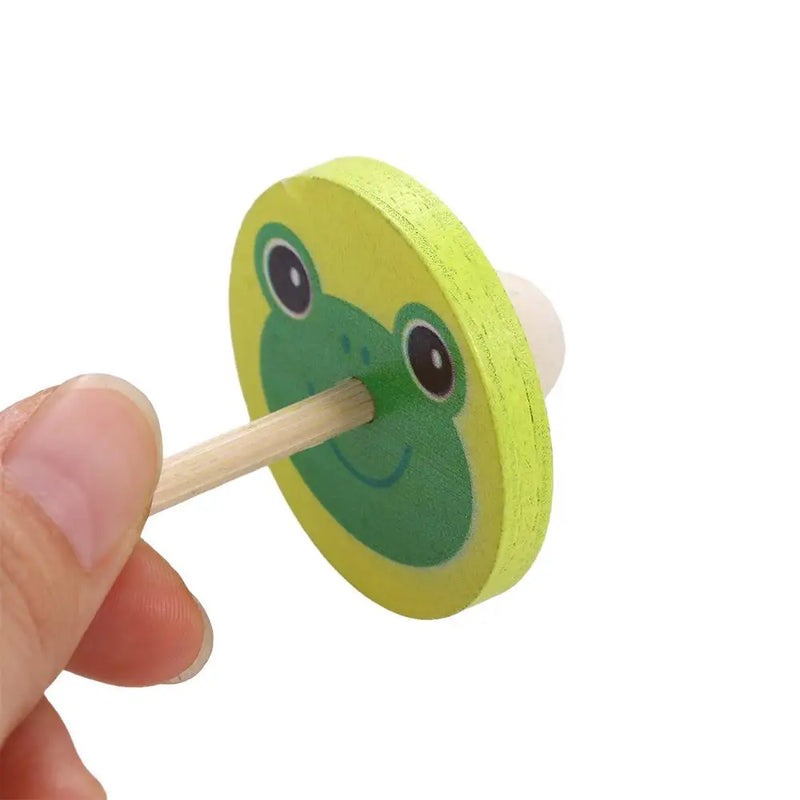 Toys Educational Game Peg-Top Desktop Toys Wooden Rotate Gyro Woode Spinning Top Toy Desktop Spinning Top Wooden Gyro Toys