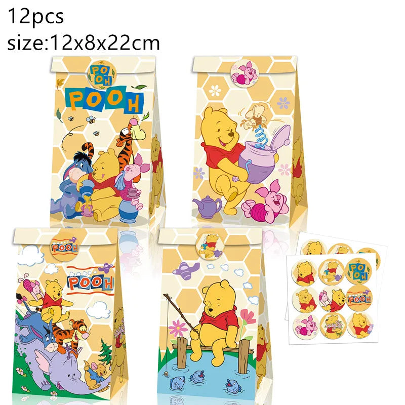 Disney Cartoon Winnie The Pooh Tablecloth Supplies Winnie The Pooh Party Disposable Table Cover Kids Birthday Party Decoration
