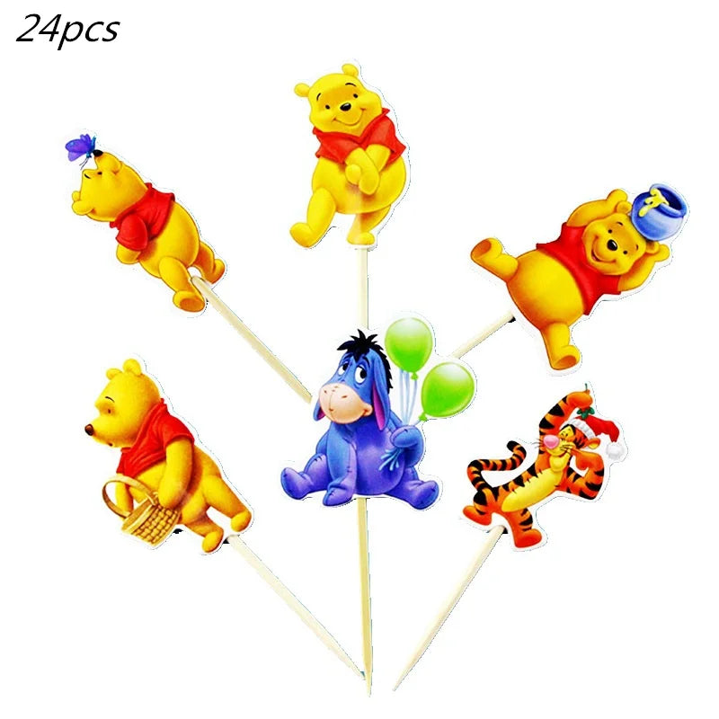 Disney Cartoon Winnie The Pooh Tablecloth Supplies Winnie The Pooh Party Disposable Table Cover Kids Birthday Party Decoration