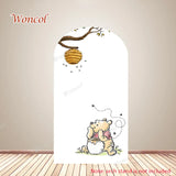 Winnie The Pooh Arch Cover Piglet Eeyore Tigger Pooh Birthday Backdrop Polyester Custom Winnie The Pooh Double-Sided Arch Cover