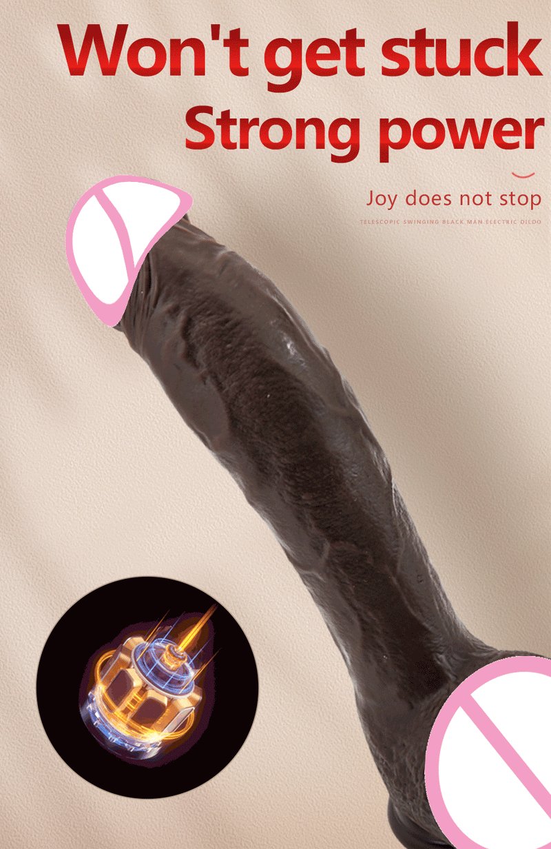 10.6in Long Realistic dildo Black vibrator penis telescopic Swing Heating silicone dildo remote control Dildo Vibrator for wome