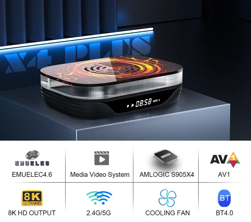 Super Console X4 Plus Retro Game Console For PSP/PS1/N64/Sega Saturn/DC 114000+ Games4K/8K HD TV Box Video Game Player Dual Wifi