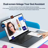 CRELANDER X15 Dual Screen Laptop 15.6" IPS+7" Touch Screen 16G DDR4 2TB SSD Intel N100 Processor Windows11 Notebook Computer