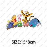 Winnie the Pooh  Clothing Thermoadhesive Patches High quality adhesive backing Iron-on Cartoon Stickers Cheap  DIY Appliques