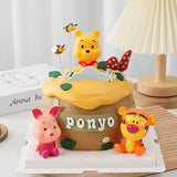 Disney Cartoon Winnie The Pooh Ornaments Cute Animal Dolls Piggy Winnie The Pooh Tigger Cake Baking Decoration Ornaments