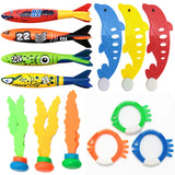 Swimming Diving Toys Children's Fish Dolphin Buoy Pool Treasure Hunt Diving Water Diamond Kids Water Game Toys Set Reusable Gift
