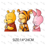 Children's Cartoon Winnie The Pooh Cute Winnie And His Friend Image Ironing Patches Transfer On The Clothes Garment Accessory