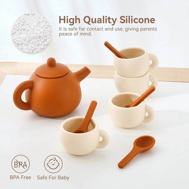 Wooden Afternoon Tea Set Toys,Early Educational Toys for Toddlers,Kitchen Accessories Afternoon Tea Party Food Play Girls Toys