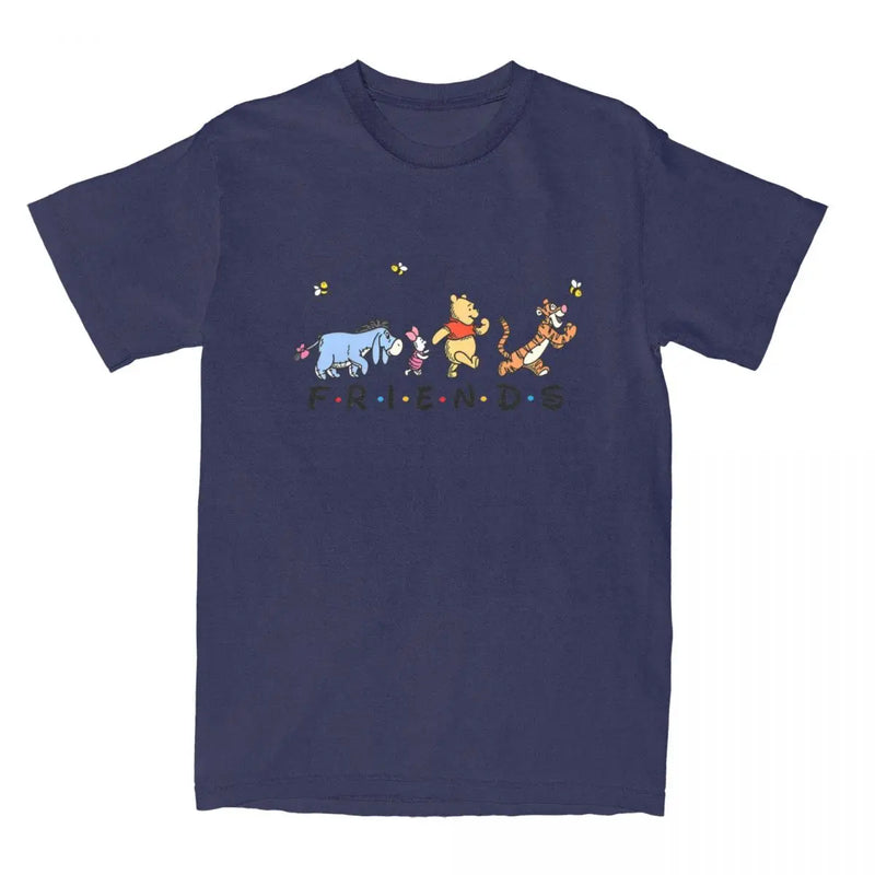 Classic Winnie The Pooh And Friends T Shirt Hip Hop T Shirts Streetwear Tshirt Summer 100 Cotton Breathable 4XL 5XL 6XL Clothes